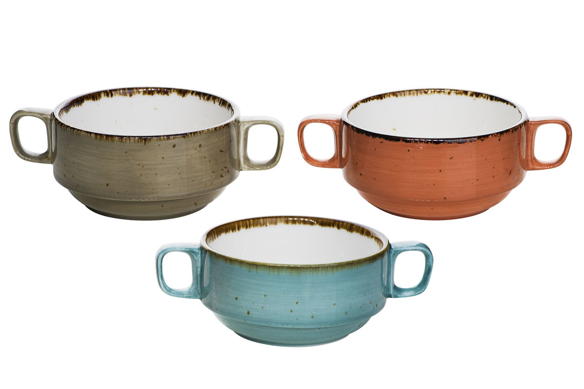 Brisbane Suppenbol  Set 3 St. - Blau/Grau/Orange